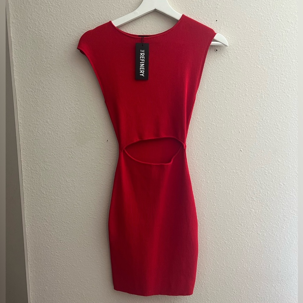 The Refinery Cut Out Geo Mini Dress